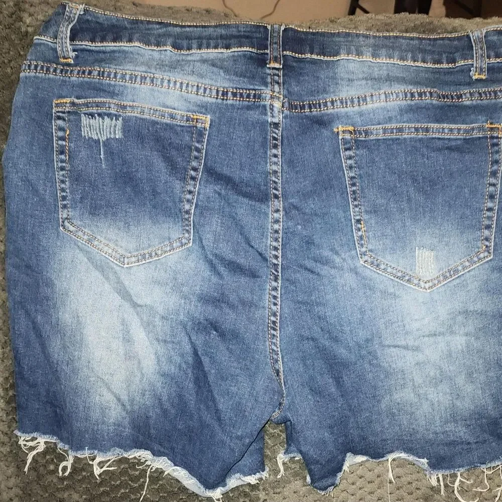 Eight-eight-eight Women's Blue and Navy Shorts